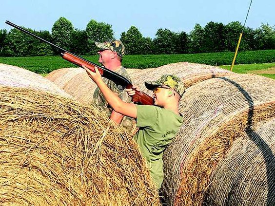 hunter Ian Colwell with Chad Colwell dove hunting