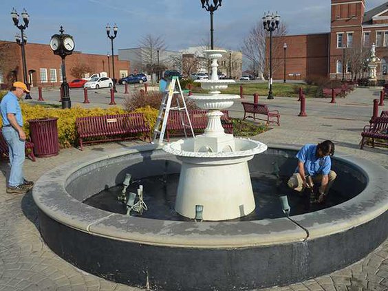 cleaning fountain