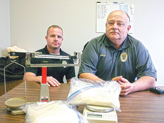 Drug story- 4 lbs of meth; Detective Eddie Colwell and Sergeant Detective Tony Jenkins.jpg