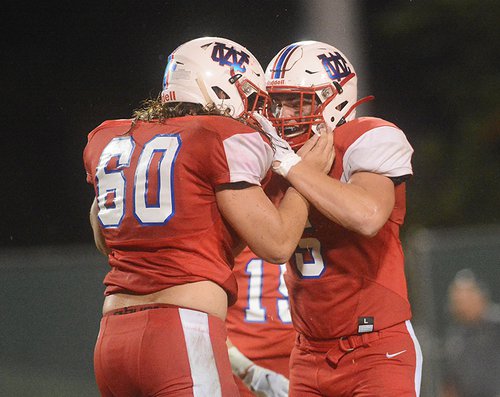 Dayton Jernigan and Ryland Holder celebrate