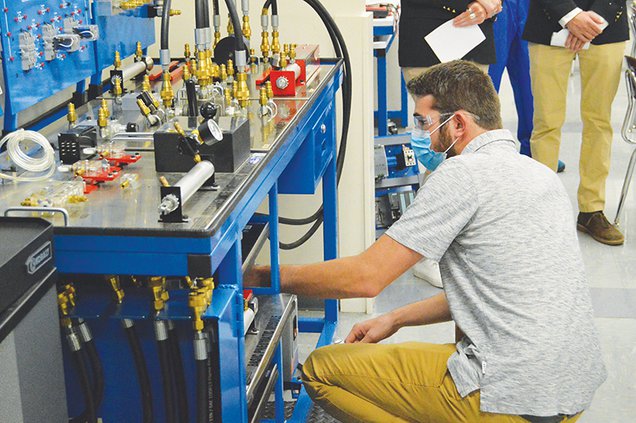 Mechatronics student Chandler Omohundro