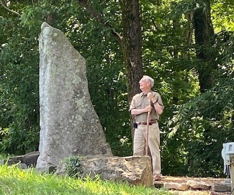 GEN   Neil Schult with the Ebenezer at Town Spring site  071525.jpg